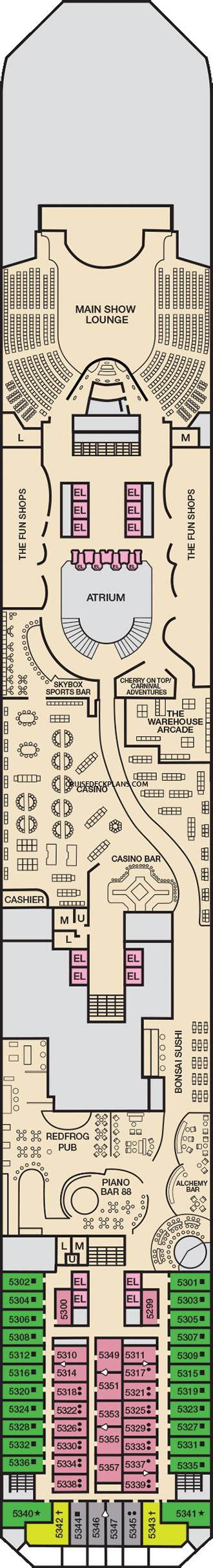 Carnival Radiance Deck Plans, Diagrams, Pictures, Video