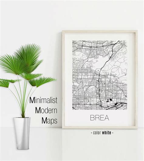 Brea California Brea CA Map Brea Map Brea Print Brea - Etsy | Map wall art, City prints ...