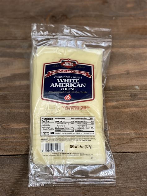 White American Cheese, Sliced - 8oz Pack - Giordano Garden Groceries