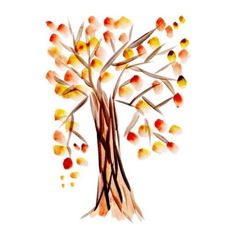 Watercolor Autumn Tree 670127 Vector Art at Vecteezy