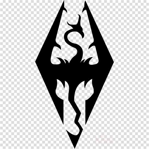 Skyrim Logo, Black Dragon Graphic Transparent Background, 48% OFF