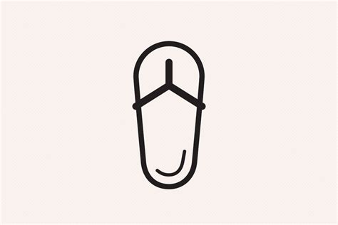 Flip Flop Outline Icon Graphic by sargatal · Creative Fabrica