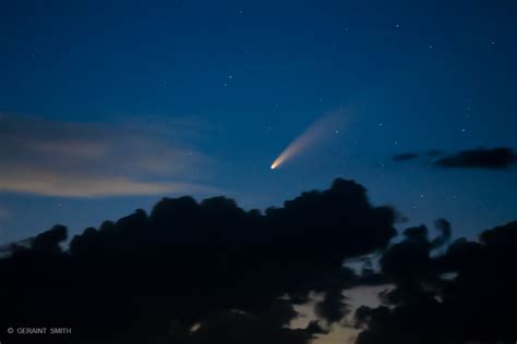 Comet/2020 F3 NEOWISE, Taos over the Volcanic Field/Plateau.