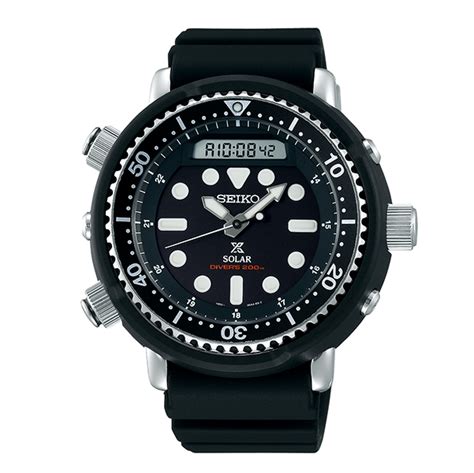 Seiko Solar Prospex Diver’s Watch SNJ025 – Black with Polyurethane ...