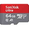 SanDisk Ultra 64 GB microSDXC Memory Card + SD Adapter with A1 App ...