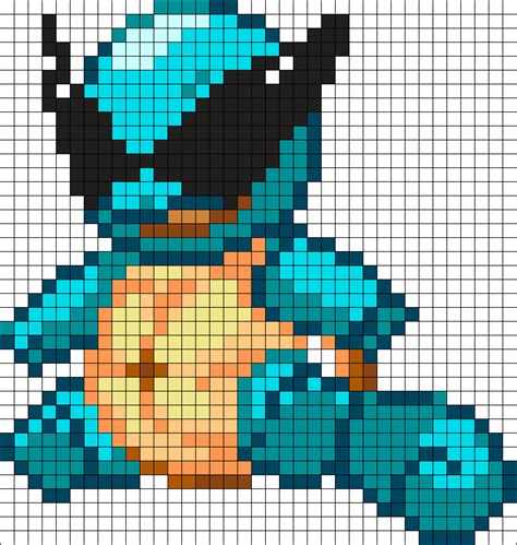 Squirtle Perler Bead Pattern | Bead Sprites | Characters Fuse Bead Patterns