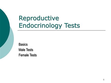 PPT - Reproductive Endocrinology Tests PowerPoint Presentation, free download - ID:831746