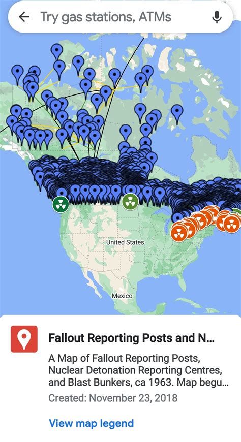 Map of cold war nuclear fallout shelters built in secret by Canadian ...