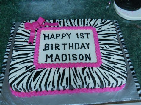 The Happy Caker: First Birthday Zebra Stripes