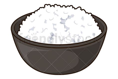 Steamed Rice Cartoon Vector Clipart - FriendlyStock