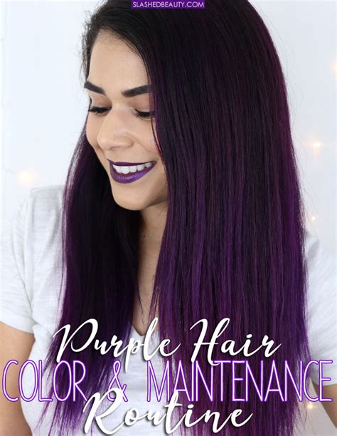 Purple Hair Color Maintenance Routine | Slashed Beauty