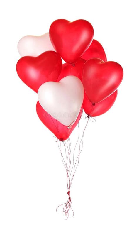 Group of Red Heart Balloons Stock Photo - Image of love, vertical: 22997990