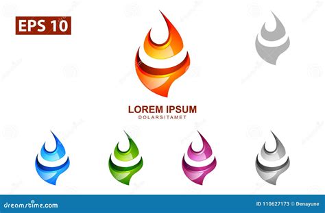 3D Fire Flame Vector Logo Design Stock Vector - Illustration of nature ...