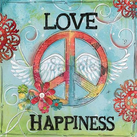 Love Peace Happiness~ Children's Wall Art~ Tween Teen Art~ Peace~ Wings ...