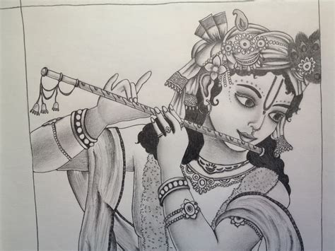 Krishna Pencil Sketch