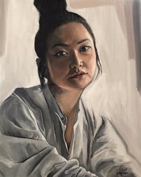 Self-portrait. Oil on wood. My first realistic oil painting! : r/oilpainting