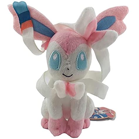 Buy Eevee Evolution Sylveon Anime Animals Plush Toy Plushies Stuffed ...