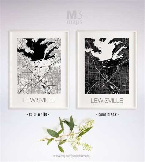 Lewisville Texas Lewisville TX Map Lewisville Map - Etsy