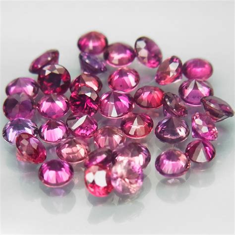 35 Pcs/3.09 Ct/ 2.2 - 2.7 mm Fancy Color UNHEATED