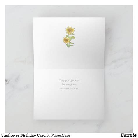 Sunflower Birthday Card | Zazzle