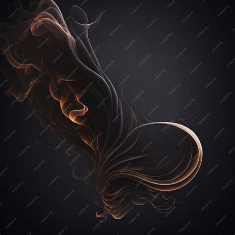 Premium AI Image | abstract wallpaper with a black and gold moving smoke