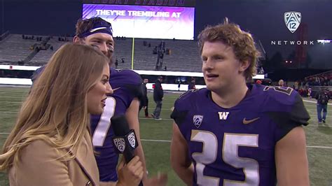 Football: Postgame On-Field Player Interviews - YouTube