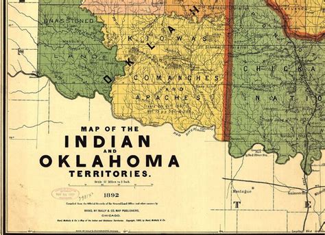 In addition to the 1905 Oklahoma Map by Geographical Publishing Company of Chicago, another very ...