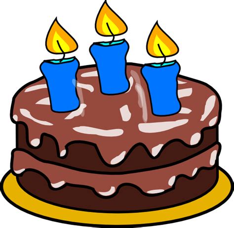 Cake With 3 Candles Clip Art at Clker.com - vector clip art online ...