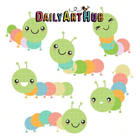 Colorful Caterpillars Clip Art Set – Daily Art Hub // Graphics ...