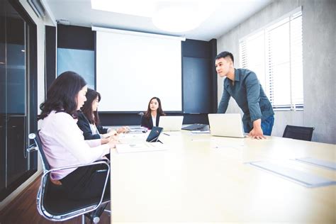 Business meeting at conference table 2411587 Stock Photo at Vecteezy