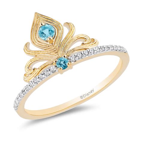 Enchanted Disney Fine Jewelry Yellow Gold over Sterling Silver with 1/