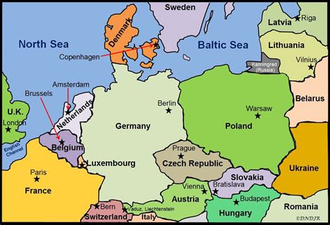 Western Europe Political Map With Capitals | Images and Photos finder