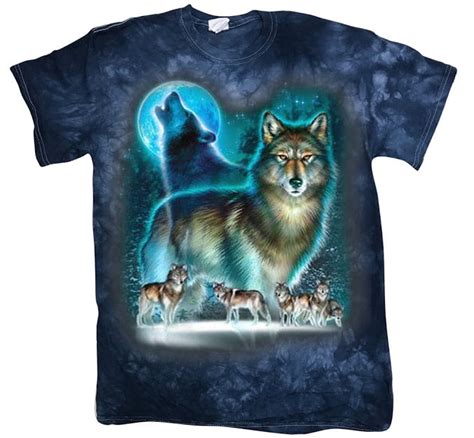 Tie Dye T-shirt Wolf Wolves Men's Graphic Tee - Walmart.com