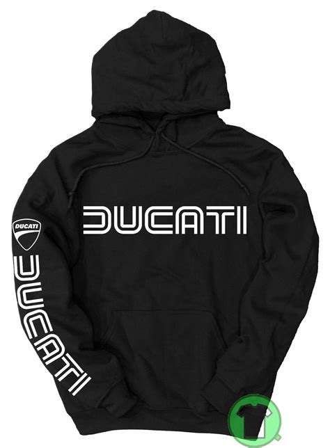 Ducati Hoodie Sweatshirt White Logo Black Hoodie motorcycle | Etsy