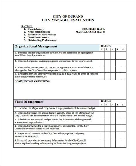 Performance Appraisal Management Evaluationformsorg