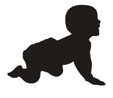 Free Crawling Baby Silhouette, Download Free Crawling Baby Silhouette png images, Free ClipArts ...