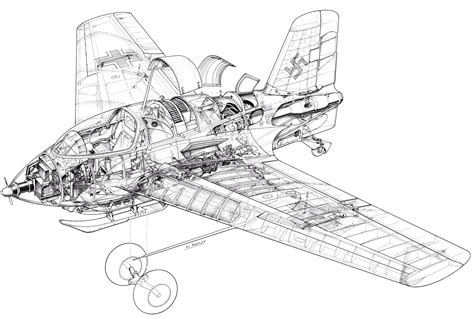 Messerschmitt Me 163 Komet Cutaway Drawing in High quality