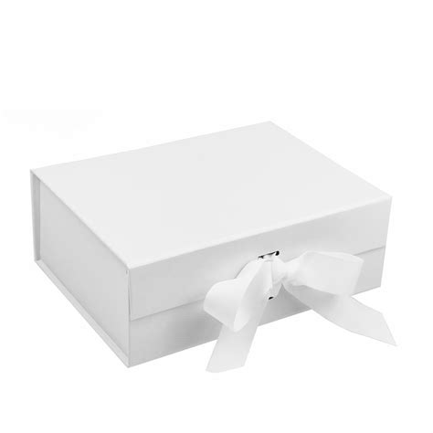 White A4 Gift Box with ribbon