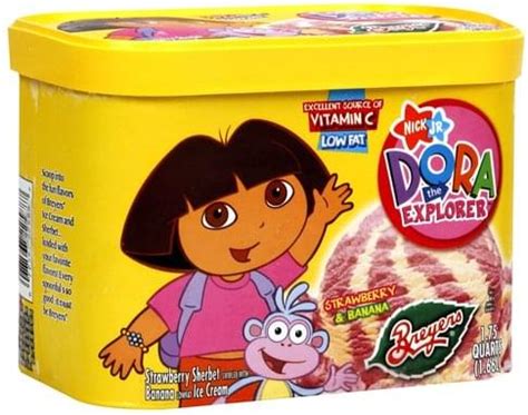 Breyers Dora the Explorer, Strawberry & Banana Sherbet with Ice Cream ...