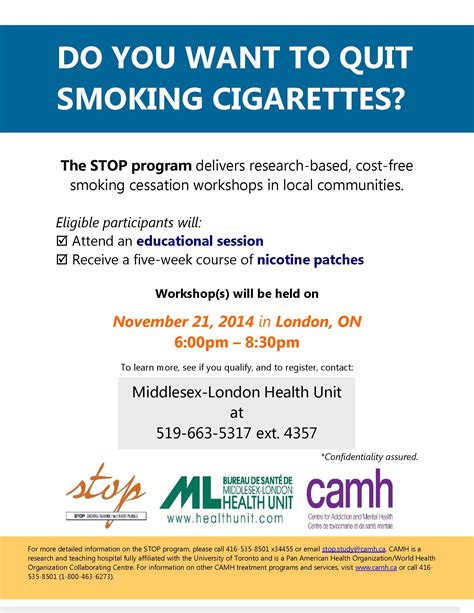 [Upcoming] Nicotine Replacement Therapy Workshop — Middlesex-London ...