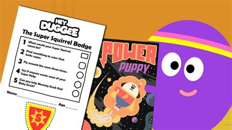 The Super Squirrel Badge Activity Sheet - CBeebies - BBC