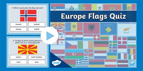 Europe Flags Quiz PowerPoint - KS2 (Teacher-Made) - Twinkl