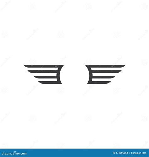 Wings Logo Symbol Icon Vector Illustration Stock Vector - Illustration ...