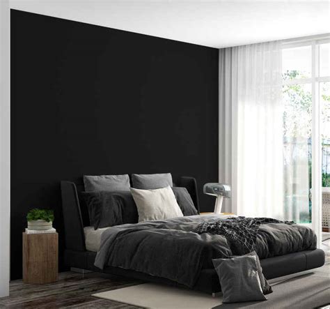 Black color room wallpaper - TenStickers