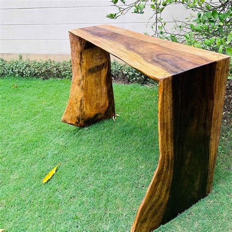 Minimalist Handmade Wooden Log Console | Studio By Paveela