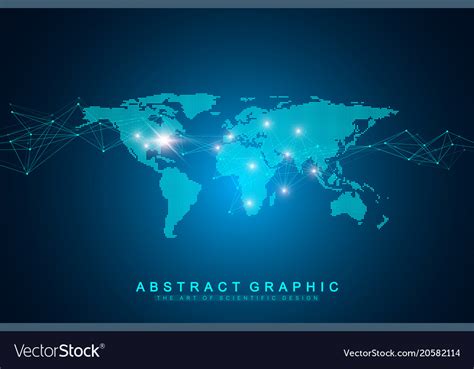 World map point with global technology networking Vector Image