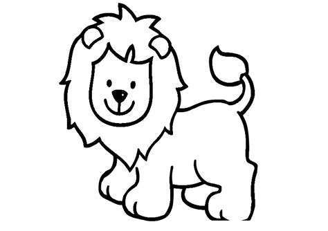 Easy to Draw Simple Lion Coloring Pages Cute Lions for Preschoolers - Print Color Craft
