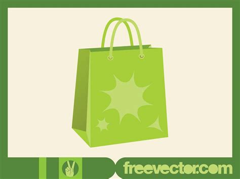 Green Shopping Bag Vector Vector Art & Graphics | freevector.com