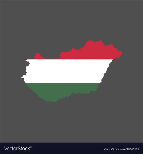 Hungary Flag Map