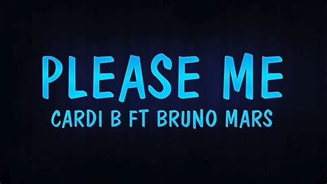 Please Me (Lyrics) Cardi B ft Bruno Mars - YouTube